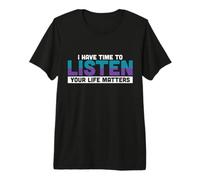 Ruban Violet Sarcelle I Have Time to Listen Your Life Matters T-Shirt Haut de Gamme