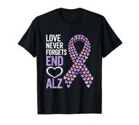 Ruban Violet Sensibilisation à la maladie d'Alzheimer - Love Never Forgets T-Shirt
