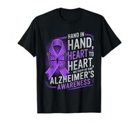 Ruban violet « We Fight As One » pour le mois de sensibilisation à la maladie d'Alzheimer T-Shirt