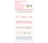 Rubans Artemio - Baby Girl - 1 cm x 1 m - 6 pcs