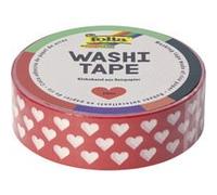 Rubans autocollants déco Washi-Tape, coeurs rouges