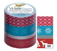 Rubans autocollants déco Washi-Tape NOEL RETRO,