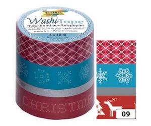 Rubans autocollants déco Washi-Tape NOEL RETRO,