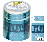 Rubans autocollants Noël Washi-Tape HOTFOIL BLEU GLACE
