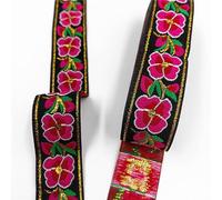 Rubans brodés à motifs de fleurs, 7 mètres, 3.3cm, garniture en dentelle tissée for sac vêtements, rideau, couture tissu(37)