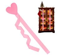Rubans D'armoire En Forme De Cœur - Décoration De Fête De Saint-Valentin De 104,1 Cm, Nœud De Cuisine Saisonnier Sans Bricolage, Tissu Polyester, Pigmentation Vive, Pour Salon Et Armoires De