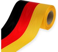 Rubans de couronne moirés 150mm noir-rouge-doré avec effet moiré français, rouleau de 25m pour la décoration et les funérailles