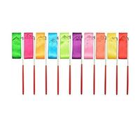 Rubans de Danse,10 Pack Ruban de Gymnastique Rythmiques Streamer 2M Enfants pour la Formation Artistique Baton de Danse