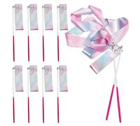 Rubans de danse pour - Baguette de serpentin scintillante - Accessoire léger de gymnastique rythmique - Danseur de ruban pour la pratique du ballet, pom-pom girl, performance de fête, ballerin