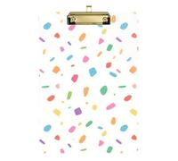 Rubans de feu d'artifice de dessin animé blanc A4 grand porte-bloc légal en acrylique mignon pour enseignant indispensable pour la salle de classe primaire 9 x 12
