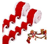 Rubans de Noël - Nœuds de vacances d'hiver, ruban artisanal de Noël, texture rustique élégante, matériau flexible, accessoire décoratif haut de gamme, fourniture artisanale pour couronne d'arbre, guir