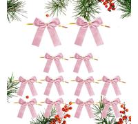 Rubans De Noël Pour Couronnes,Décor De Cime D'Arbre En Noeud Velours - Décoration Maison Polyvalente Pour Fêtes Artisanales Extérieur Jardins Guirlandes Porte Mariage Anniversaire Intérieur