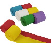 Rubans de papier crêpé PAPSTAR 50 mm x 10 m pack de 6