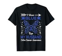 Rubans de Sensibilisation au Cancer du côlon « I Wear Blue for My Husband » T-Shirt