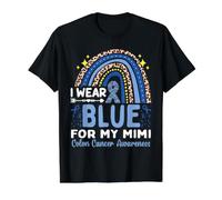 Rubans de Sensibilisation au Cancer du côlon « I Wear Blue for My Mimi » T-Shirt Graphique avec Valeur