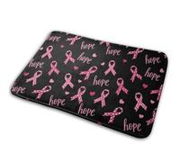Rubans De Sensibilisation Au Cancer du Sein, Espoir Et Amour Tapis De Bain Durable Tapis De Douche Doux Paillasson D'Entree pour Couloir Extérieur Salon 40X60Cm