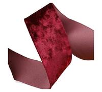 Rubans de velours DIY for faire des nœuds for les cheveux, accessoires, matériaux, ruban adhésif fait main, artisanat Pour Emballage(Wine red,15MM)