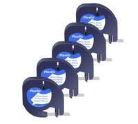 Rubans d'étiquettes A91331 A16952 A91333, 12mm x 4m, compatibles avec l'étiqueteuse Plus LT100H QX50(5PK White(Plastic))