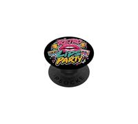 Rubans d'illustration Graphiques Roses sur Le thème de la Musique Retro Lips Party PopSockets PopGrip Adhésif