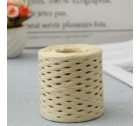 Rubans en papier raphia, 1 rouleau de fil multicolore 200 m for l'artisanat et le bricolage(Beige)