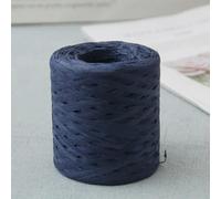 Rubans en papier raphia, 1 rouleau de fil multicolore 200 m for l'artisanat et le bricolage(Navy)