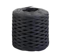 Rubans en papier raphia, Paquet de 4 rubans en papier multicolores 200 m for bricolage et emballage cadeau(Black)