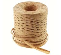 Rubans en papier raphia, Paquet de 6 rouleaux ruban marron clair 200,0 m for emballage cadeaux, bricolage et compositions florales