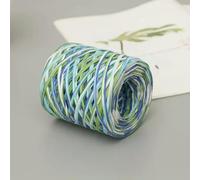 Rubans en papier raphia, Rouleau de ruban multicolore 200 mètres, for bricolage, artisanat, emballage cadeaux, décor fête mariage(Blue Mix)