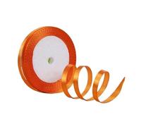 Rubans en Satin de soie, 100Yards, 6mm, for artisanat, nœud, emballage fait à la main, accessoires artificiels décoratifs for fêtes de noël et mariage(Orange)