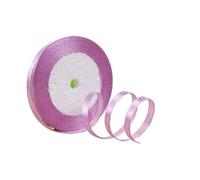 Rubans en Satin de soie, 100Yards, 6mm, for artisanat, nœud, emballage fait à la main, accessoires artificiels décoratifs for fêtes de noël et mariage(Pink purple)