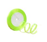 Rubans en Satin de soie, 100Yards, 6mm, for artisanat, nœud, emballage fait à la main, accessoires artificiels décoratifs for fêtes de noël et mariage(Fluorescence green)