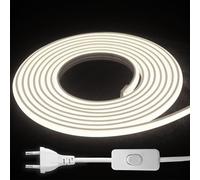 Rubans LED Type Externe 220V - Bande de Lumière de Perles LED Mise en Évidence, Étanche IP65, Pour le Jardin et la Décoration Intérieure. (4000K, 6m)
