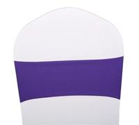 Rubans pour Chaises de Mariage Lot de 10 nœuds papillon décoratifs for chaises, parfaits for un mariage, anniversaire ou banquet. Élastiques, ils s'adaptent à toutes les . Style uni(Deep purple)