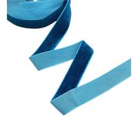 Rubans pour emballage cadeau, Ruban de velours for fabrication d'arcs artisanaux, multicolore, plusieurs tailles, for la décoration florale(Peacock Blue,25mm x 5yards)