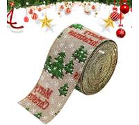 Rubans pour l'artisanat, ruban d'arbre de Noël - Cravate de couronne de Noël - Accessoires d'arc décoratifs, ruban à bord filaire, d'emballage décoratif, décor de ferme pour