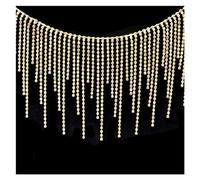 Rubans satinés strass diamant, rouleau cristal, Garniture de pompon en ruban diamant cristal, for vêtements et artisanat multicolore, 1 yard ou 50 cm(11.8cm gold AB,50cm)