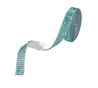 Rubans satinés strass diamant, rouleau cristal, Ruban strass auto-adhésif multicolore 0.9x91cm, 4 pièces, for artisanat d'art, décoration DIY(Color 10)
