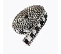 Rubans satinés strass diamant, rouleau cristal, Ruban strass diamant Hot Fix 1 Yard x 8mm multicolore(EG003)