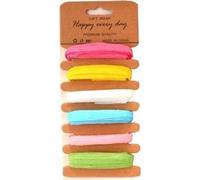 Rubans synthétiques pastels en 6 couleurs