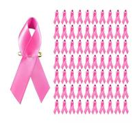 Rubans Verts De Sensibilisation À La Santé Mentale, 100 Rubans Imprimés En Satin, Avec Épingles De Sûreté, for Femmes Ou Hommes, Œuvres Caritatives, Événements Sociaux Publics(Pink)