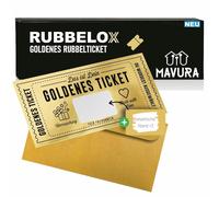 RUBBELOX Ticket d'or Carte cadeau Carte à gratter Inscription personnelle