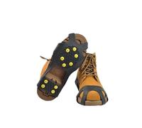 Rubber 10 Studs Anti-Skid Non-Slip Ice Gripper Snow Crampon Mountaineering Climbing Size 31~48 Winter Boots Spike Simple Gripper(S 29-35)