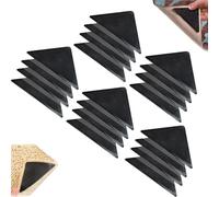 Rubber Anti Curling Non Slip Skid Pads, Reusable Double-Sided Adhesive Rug Tape, Self Adhesive RubberPads with Anti Skid Stickers, Rubber Carpet Gripper Pads for Area Rugs (20pcs)