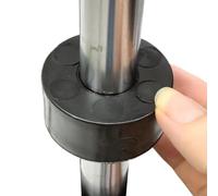 Rubber Barre d'haltère longue en caoutchouc Guide Rod Spacer - Support de poids en caoutchouc - Tapis d'absorption des vibrations mécanique pour circuits de résistance, cross-training, exercices de