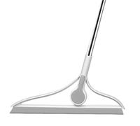 Rubber Broom, Floor Cleaning Broom, Multifunctional Lightweight Silicone Non-Stick Cleaner Tool, Easy Wipe Solution for Tile, Home, Glass Walls, Pet Hair Removal, 3.7x8.98 inches