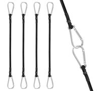 Rubber Bungee Cord With Carabiner,80 Cm With Hooks,Tensioning Straps With Hooks For Luggage,Heavy Duty Bungee Cord For Tarpaulins,Garden,Bike,Car,Cargo,Camping And