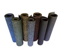 Rubber-Cal 03-100-WEB-AB-02 Revêtement de sol caoutchouté en écorce d'éléphant, tout noir, 1,9 cm x 1,2 m