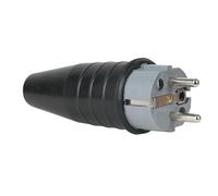 Rubber connecteur Schuko male Gris 230 V CEE7/VII