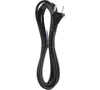 Rubber connection cable,3 m,power cable,connection cable,iron,Schuko connection cable,2x1.0 mm²,H05RN-F rubber/neoprene,black