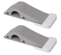 Rubber Door Stopper 2-Pack Windproof Anti-Collision(Gray) | rubber material, anti-slip base, prevents door slamming, protects walls, 2-pack value set